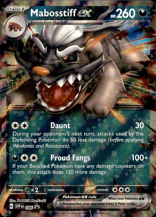 POKEMON MABOSSTIFF EX 086 SCARLET & VIOLET PROMO HOLO PROMO LP