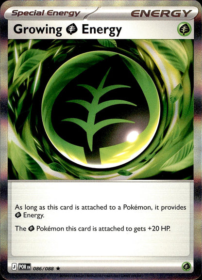 POKEMON GROWING GRASS ENERGY 086/088 PERFECT ORDER  HOLO LP