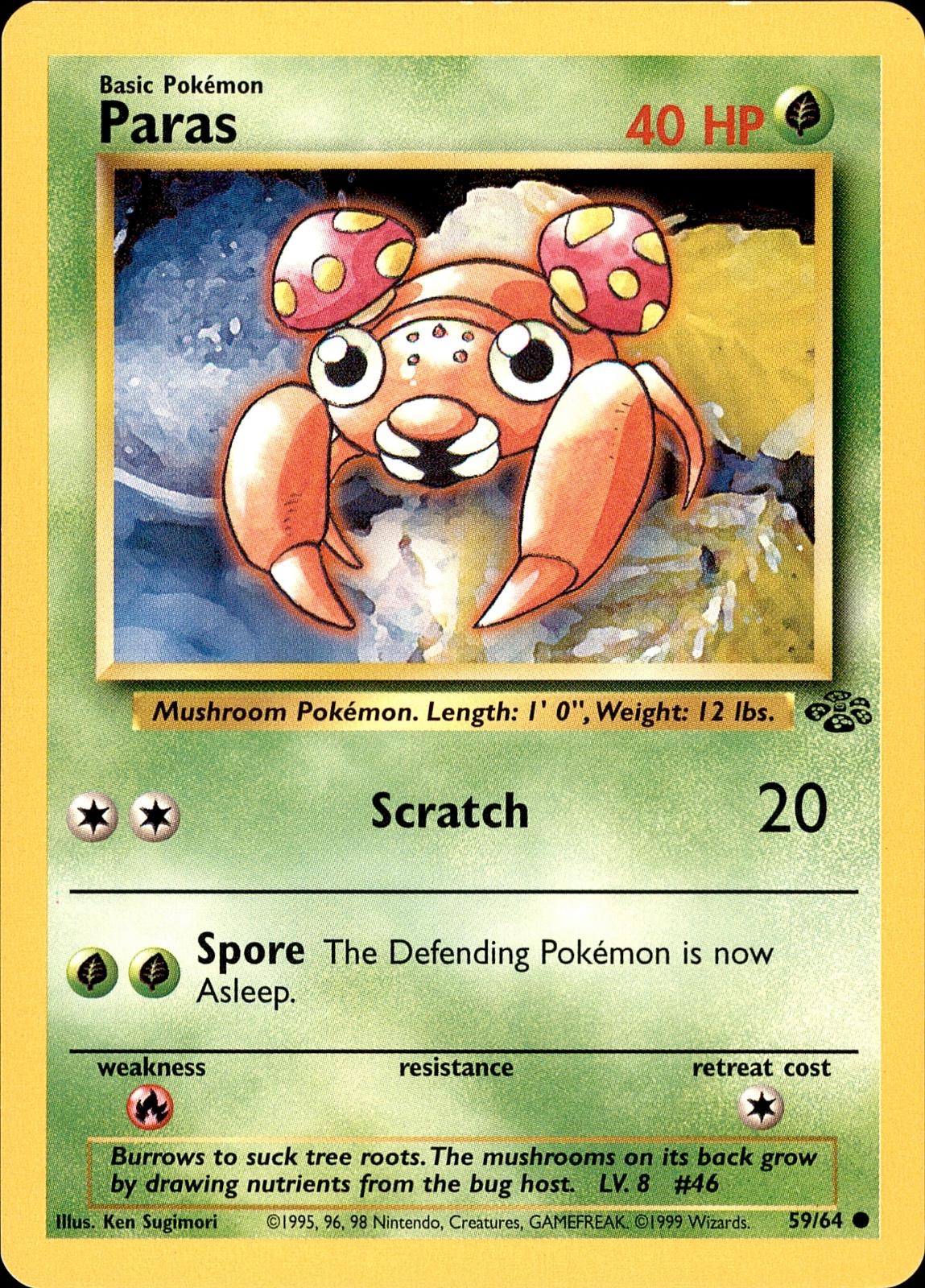 POKEMON PARAS 59 Jungle 64  Unlimited LP
