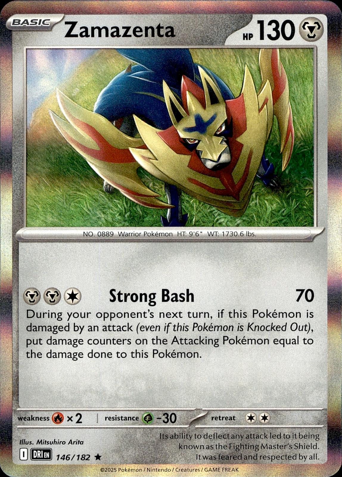 POKEMON ZAMAZENTA 146 DESTINED RIVALS 182  HOLO LP
