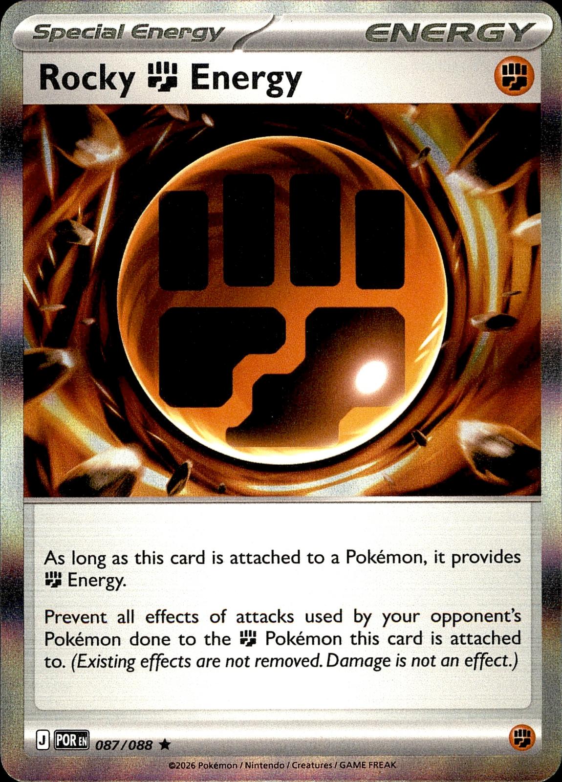 POKEMON ROCKY FIGHTING ENERGY 087/088 PERFECT ORDER  HOLO LP