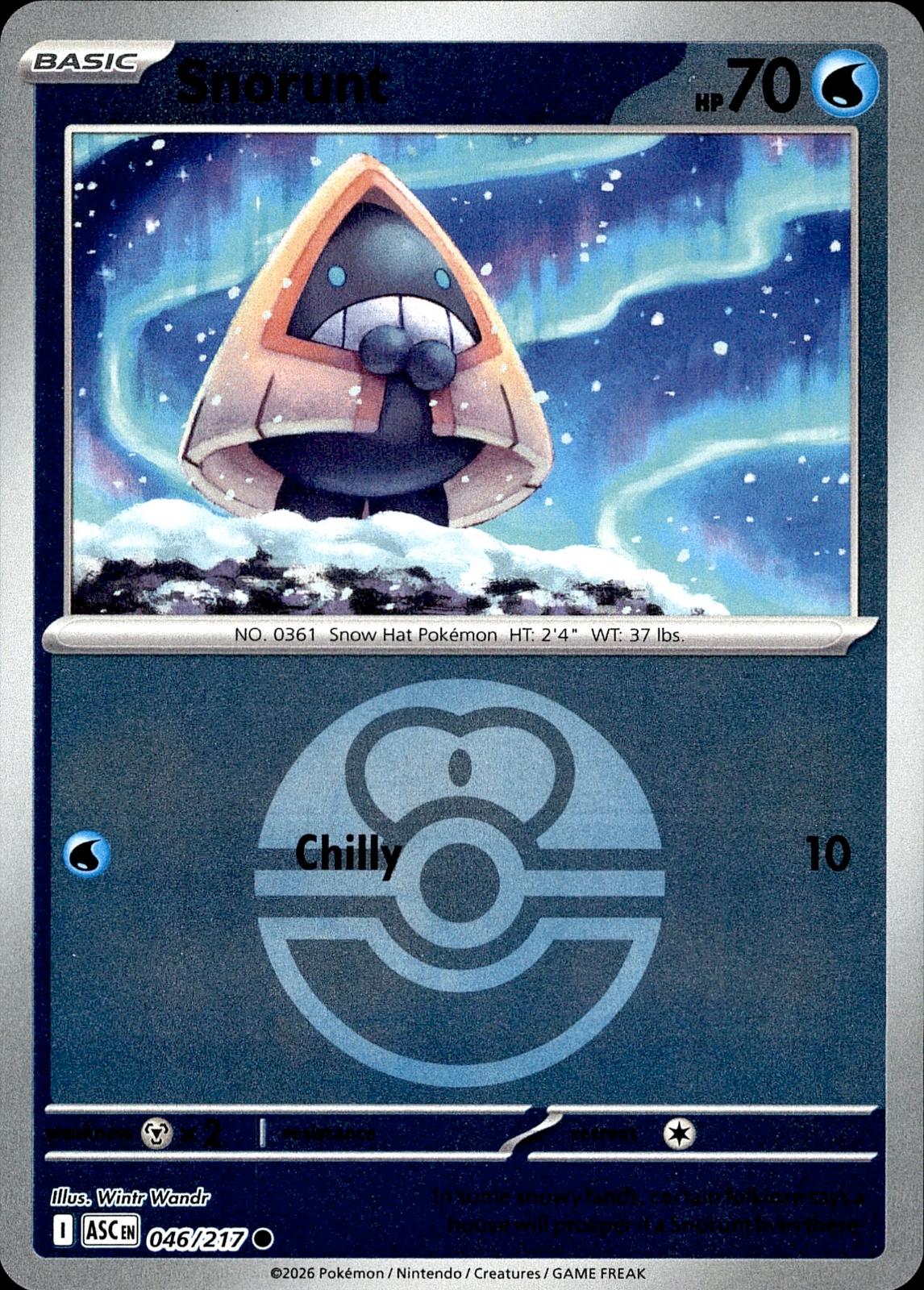 POKEMON SNORT (LOVE BALL) 046/217 ASCENDED HEROES  REVERSE HOLO LP