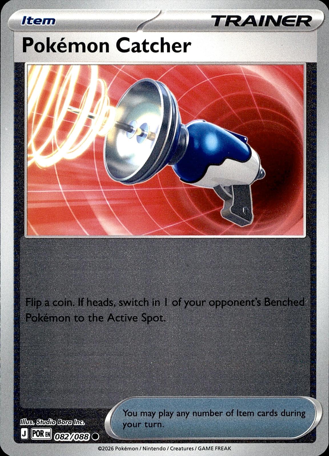 POKEMON POKEMON CATCHER 082/088 PERFECT ORDER  REVERSE HOLO LP