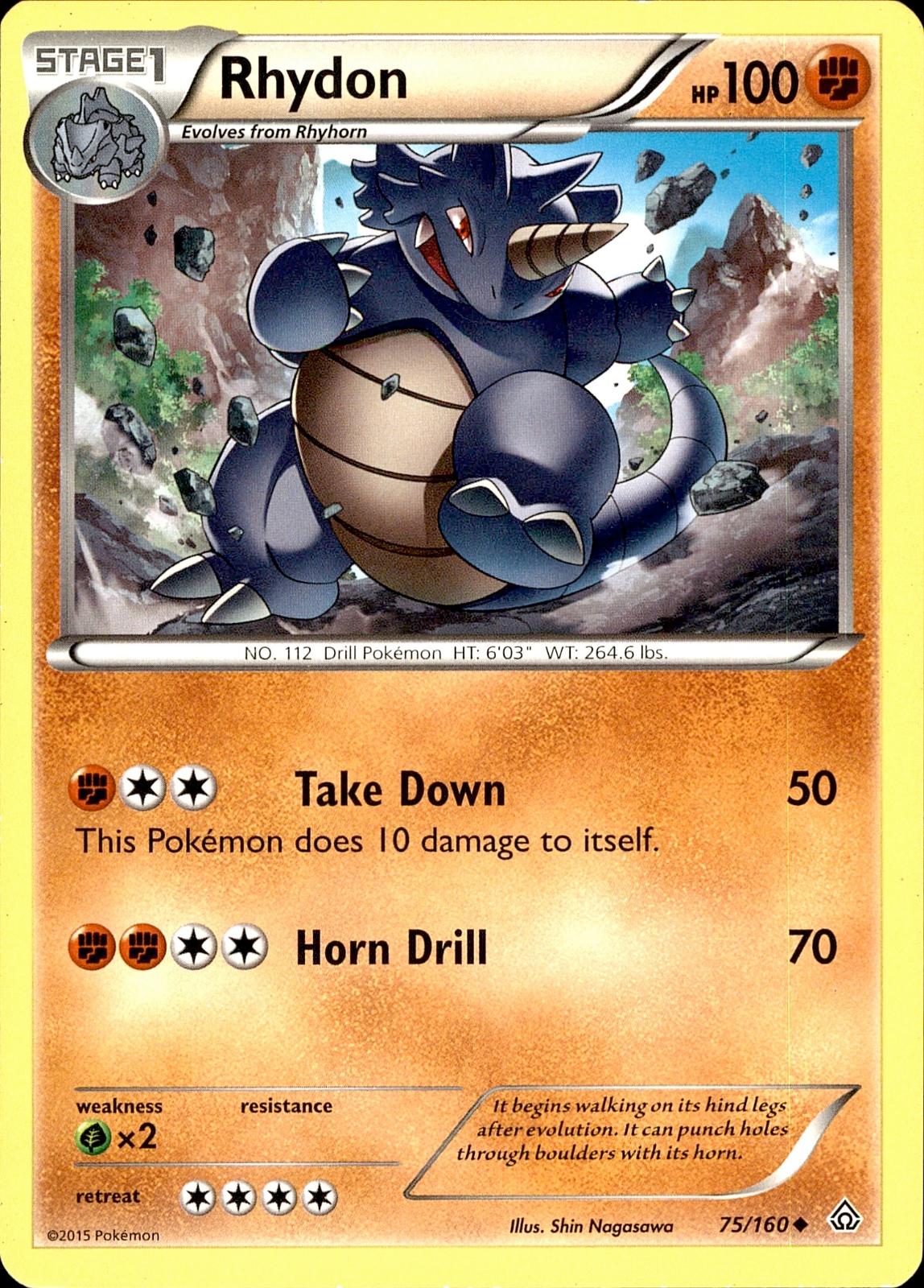 POKEMON RHYDON 75 PRIMAL CLASH 160  LP