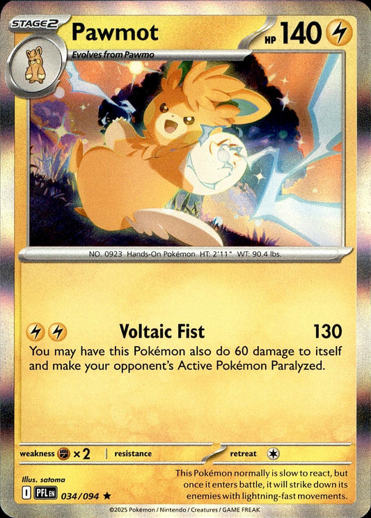 POKEMON PAWMOT 034 PHANTASMAL FLAMES 094  HOLO LP