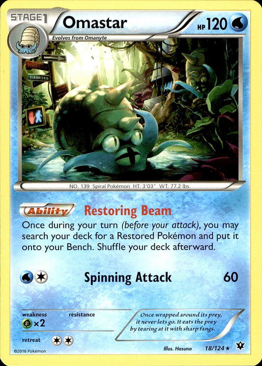 POKEMON OMASTAR 18 FATES COLLIDE 124  LP