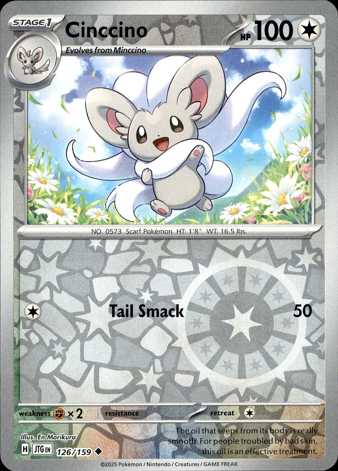 POKEMON CINCCINO 126 JOURNEY TOGETHER 159  REVERSE HOLO LP