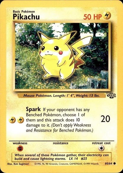 POKEMON PIKACHU 60 Jungle 64  Unlimited LP