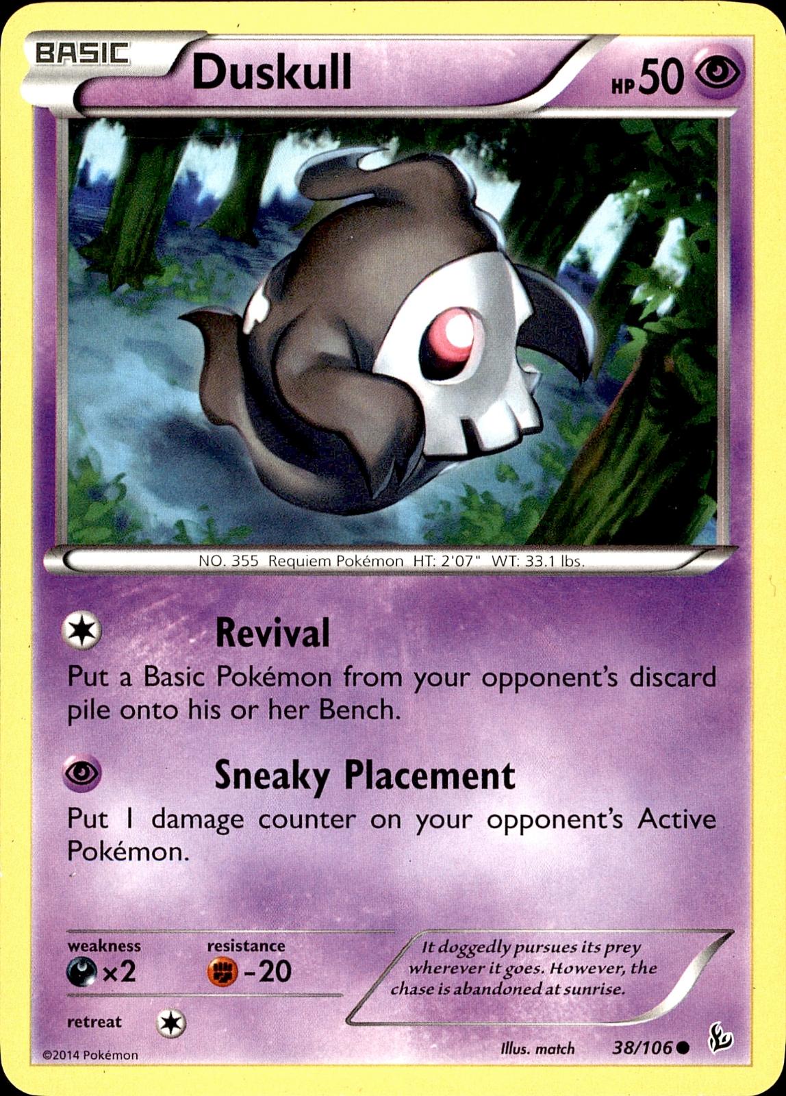 POKEMON DUSKULL 38 FLASHFIRE 106  LP