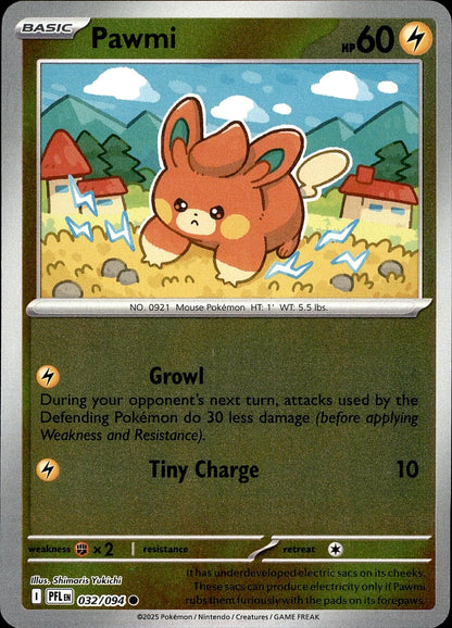 POKEMON PAWMI 032 PHANTASMAL FLAMES 094  REVERSE HOLO LP