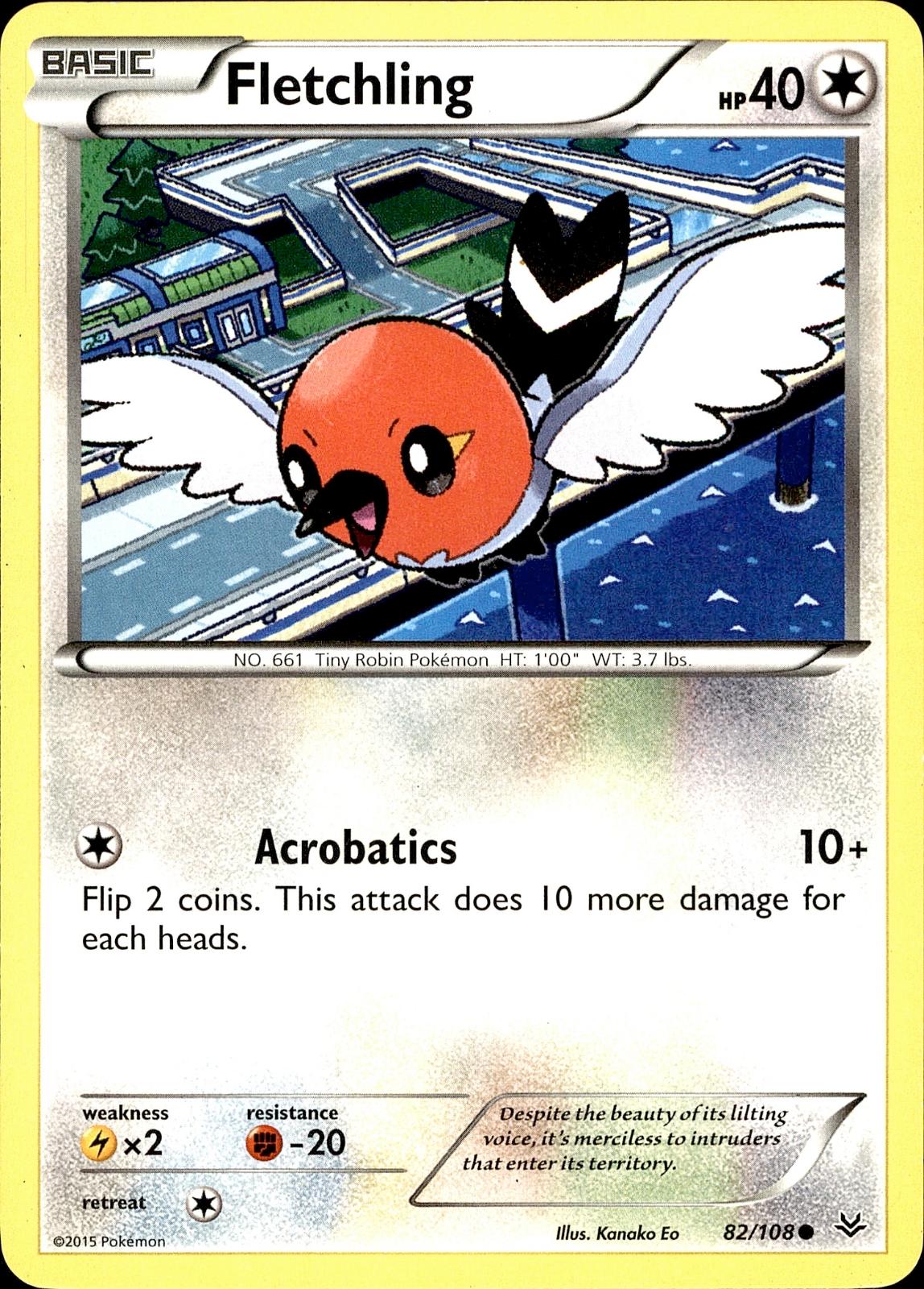 POKEMON FLETCHLING 82 ROARING SKIES 108  LP