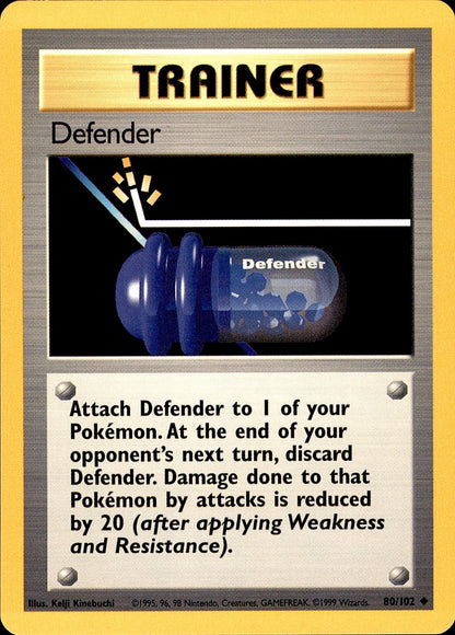 POKEMON DEFENDER 80 BASE SET Unlimited 102  LP