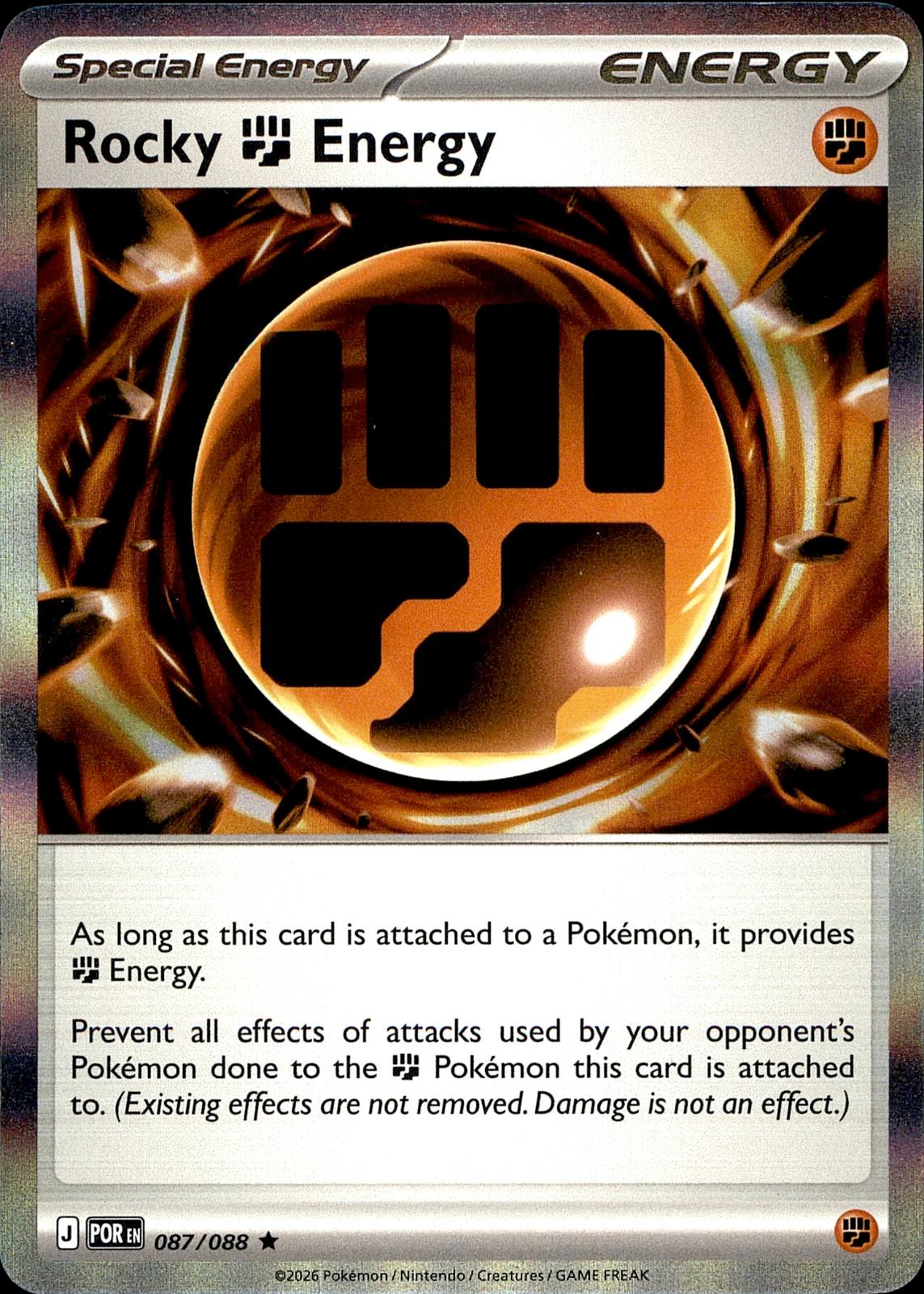 POKEMON ROCKY FIGHTING ENERGY 087/088 PERFECT ORDER  HOLO LP