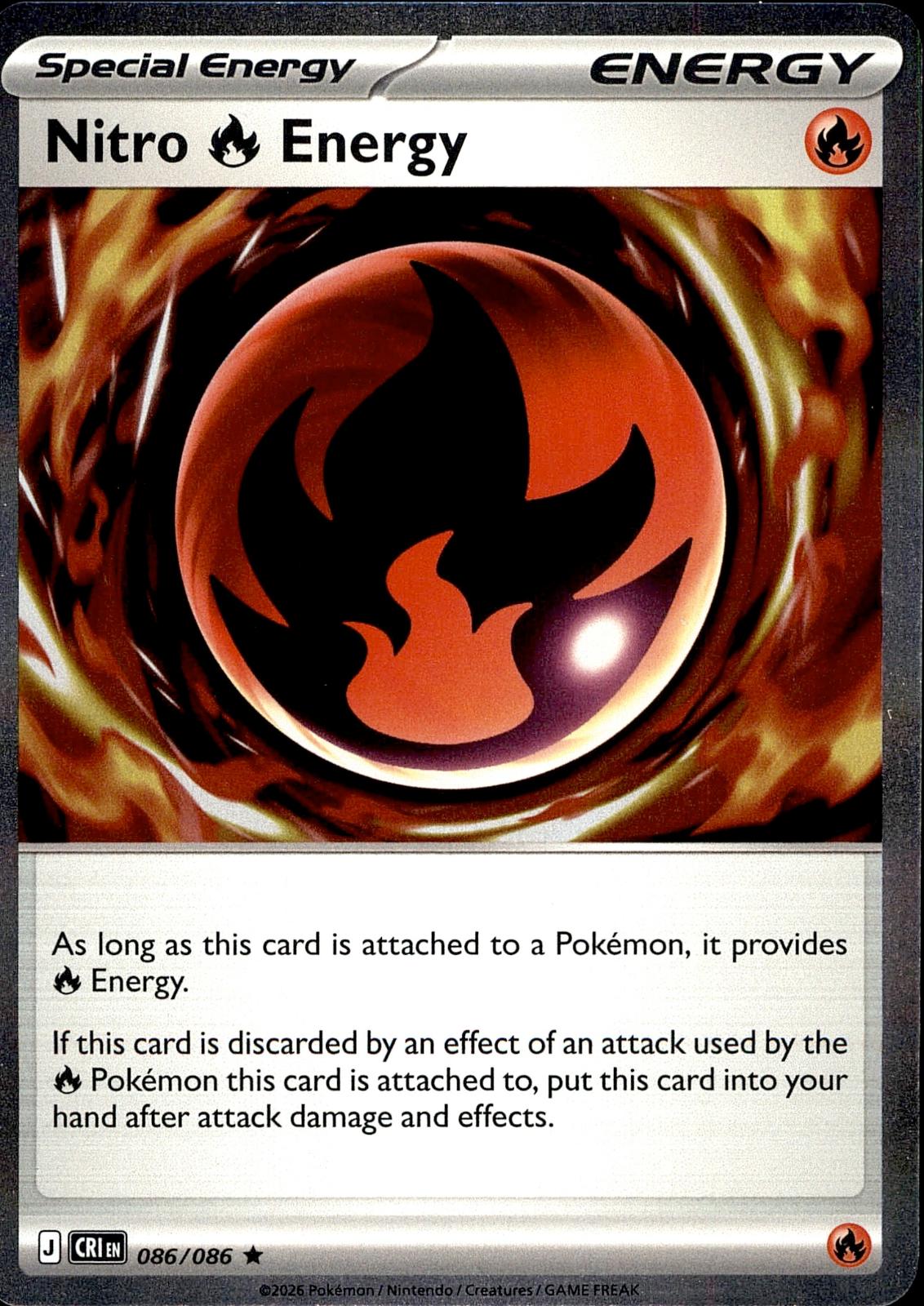 POKEMON NITRO R ENERGY 086/086 CHAOS RISING HOLO  LP