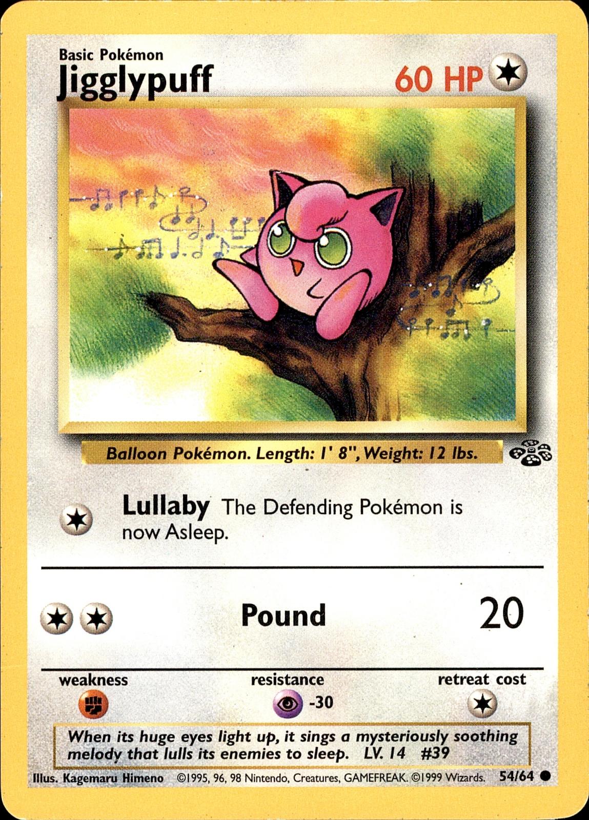 POKEMON JIGGLYPUFF 54 Jungle 64  Unlimited LP