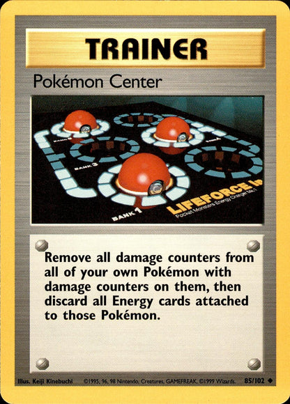 POKEMON POKEMON CENTER 85 BASE SET Unlimited 102  LP
