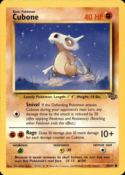 POKEMON CUBONE 50 Jungle 64  Unlimited LP