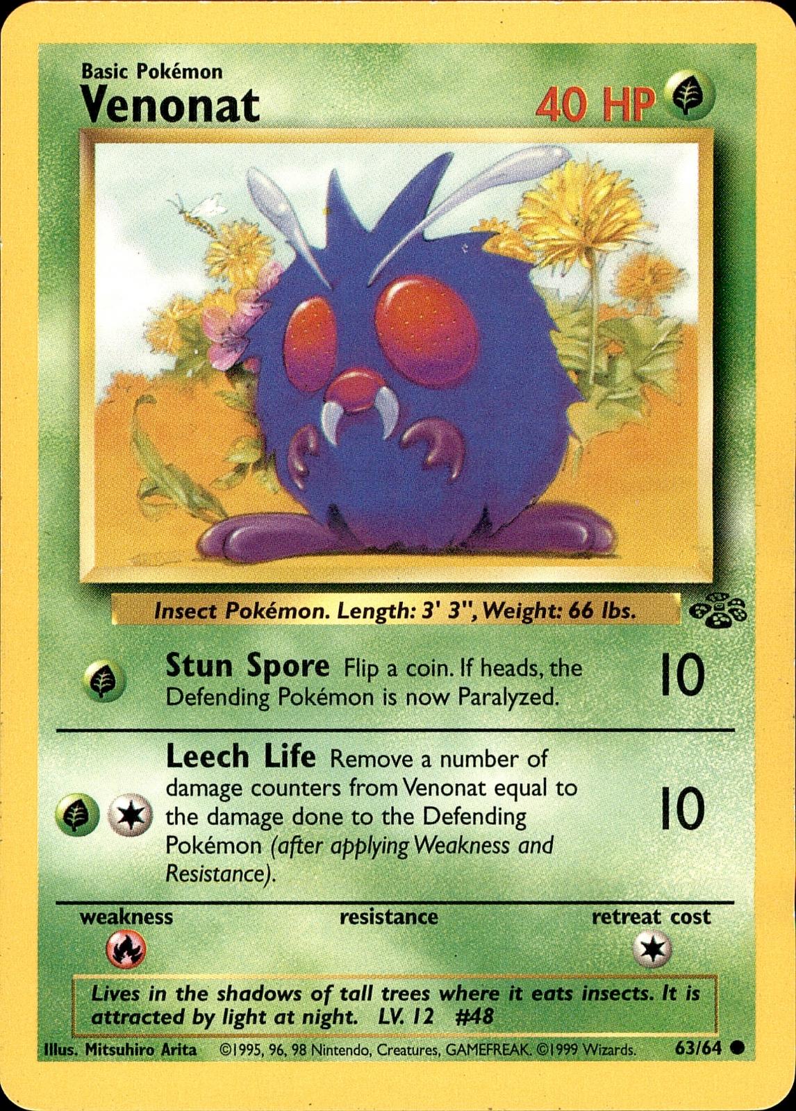 POKEMON VENONAT 63 Jungle 64  Unlimited LP