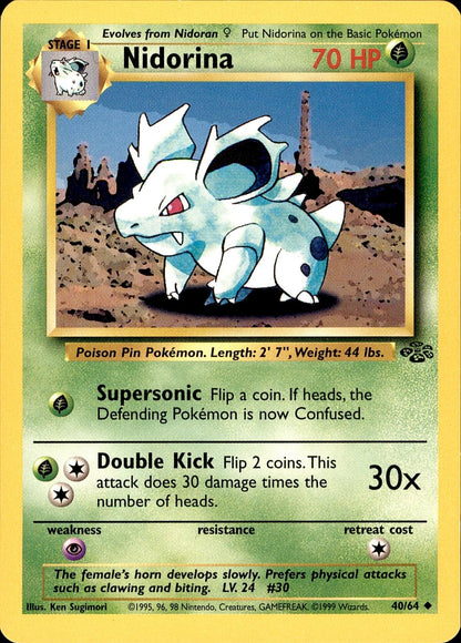 POKEMON NIDORINA 40 Jungle 64  Unlimited LP