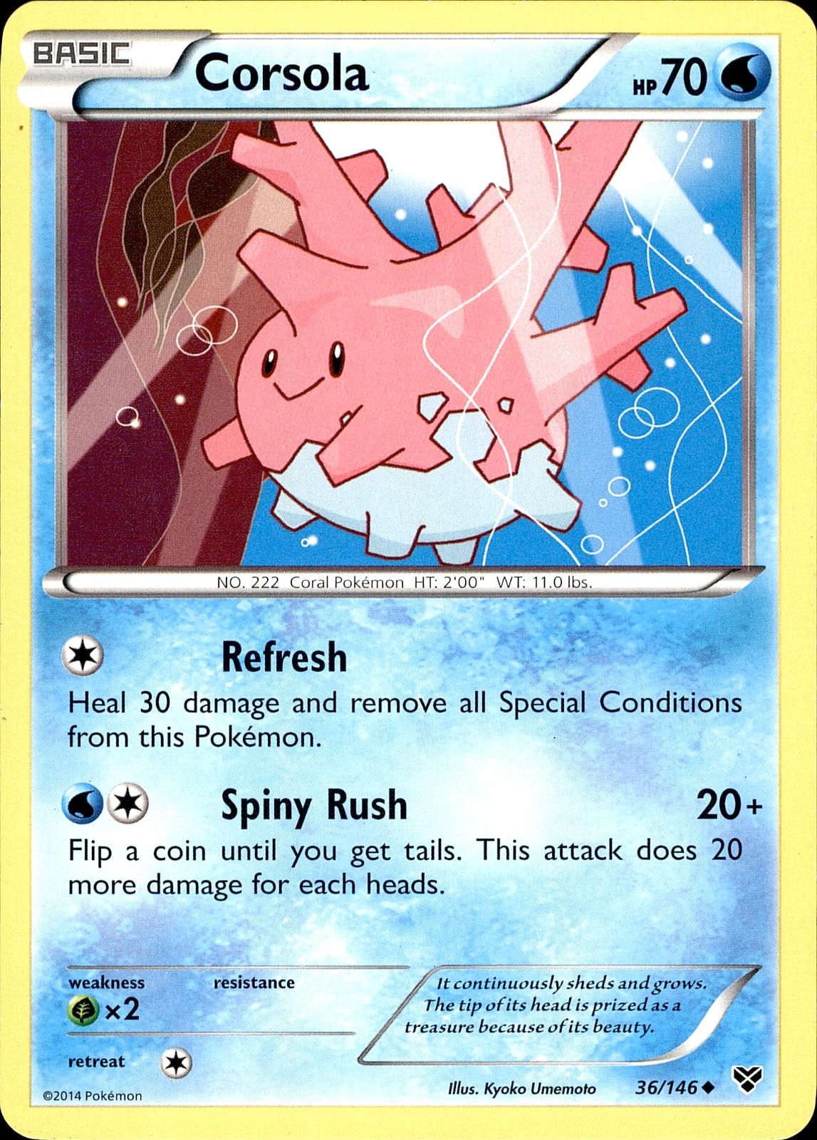 POKEMON CORSOLA 36 XY 146  LP