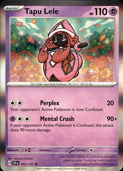 POKEMON TAPU LELE 092 SURGING SPARKS 191  HOLO LP