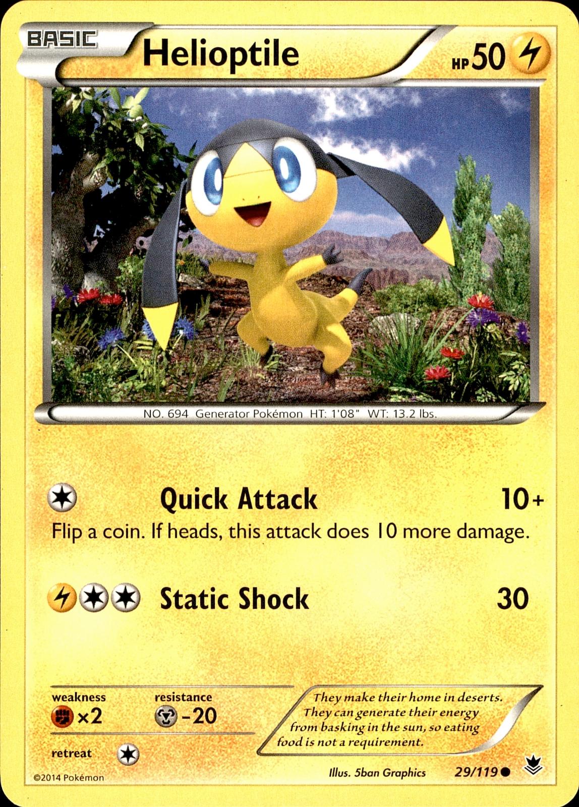 POKEMON HELIOPTILE 29 PHANTOM FORCES 119  LP