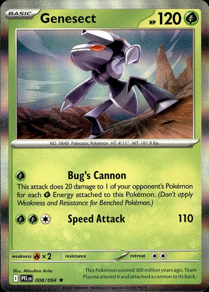 POKEMON GENESECT 008 PHANTASMAL FLAMES 094  HOLO LP