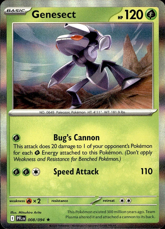 POKEMON GENESECT 008 PHANTASMAL FLAMES 094  HOLO LP