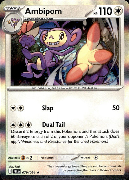 POKEMON AMBIPOM 079 PHANTASMAL FLAMES 094  HOLO LP