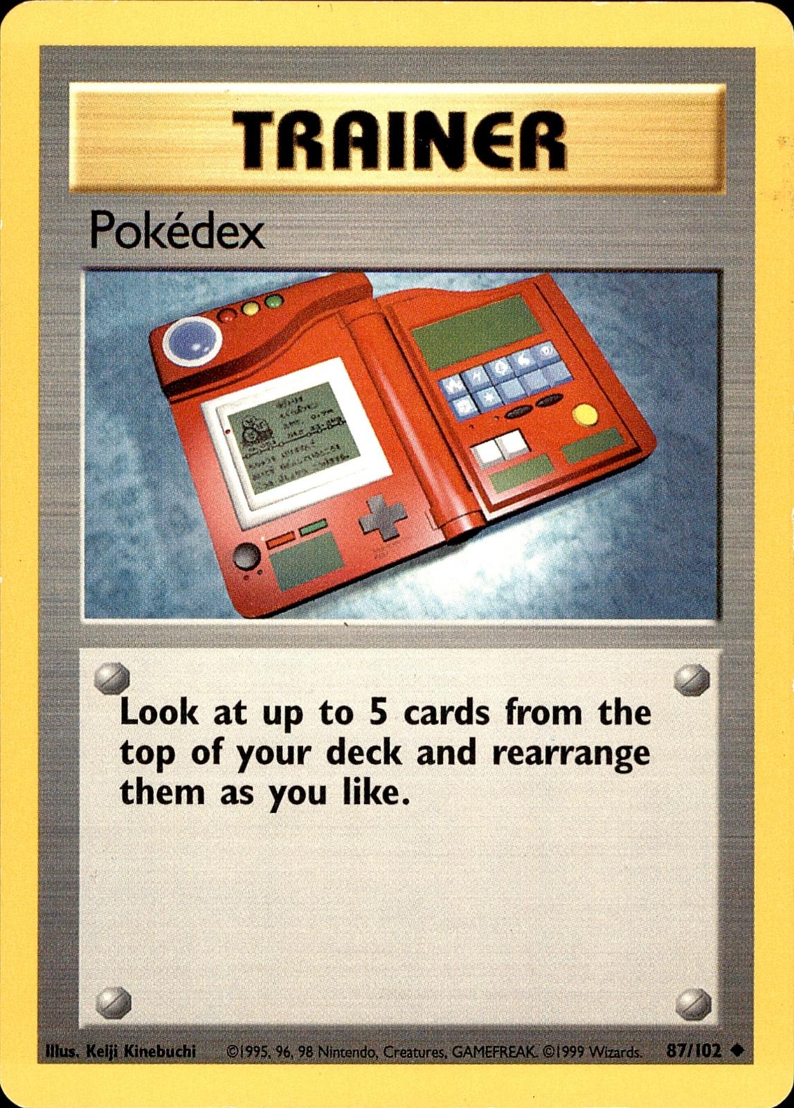 POKEMON POKEDEX 87 BASE SET Unlimited 102  LP