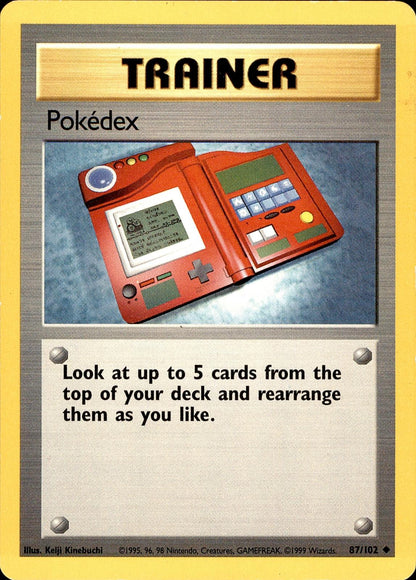 POKEMON POKEDEX 87 BASE SET Unlimited 102  LP