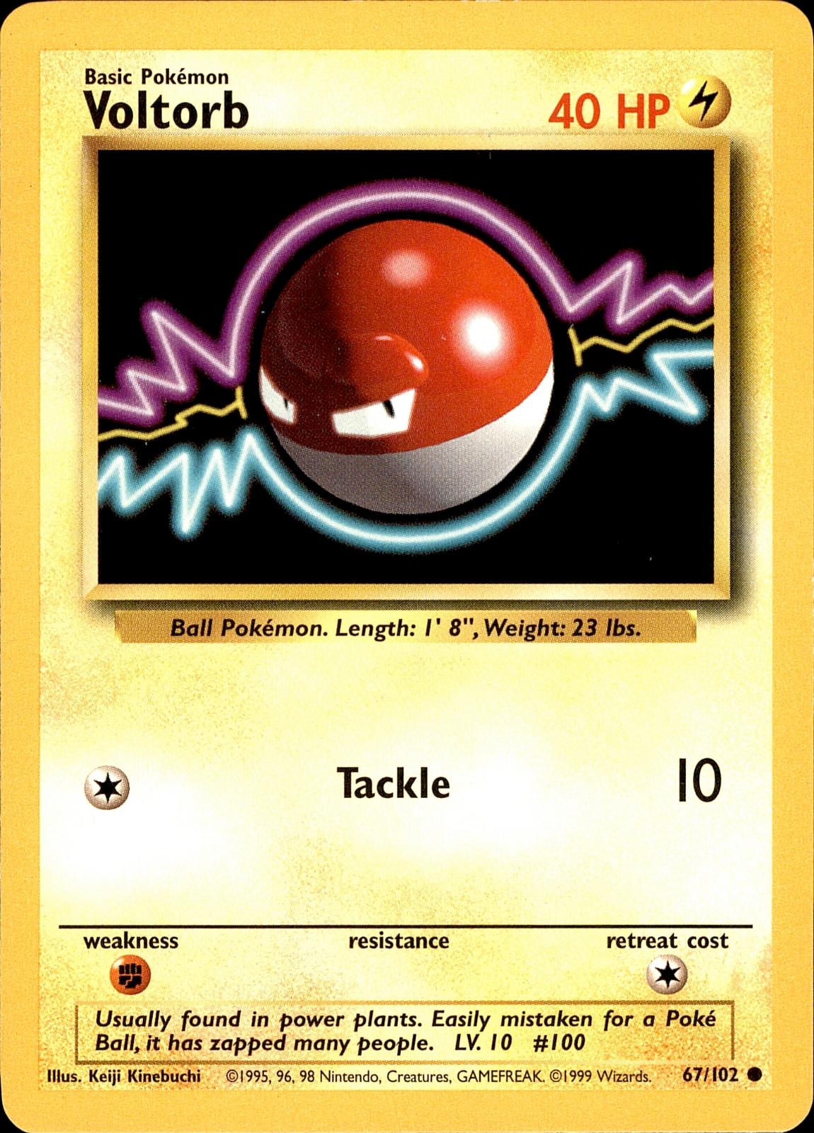POKEMON VOLTORB 67 BASE SET Unlimited 102  LP