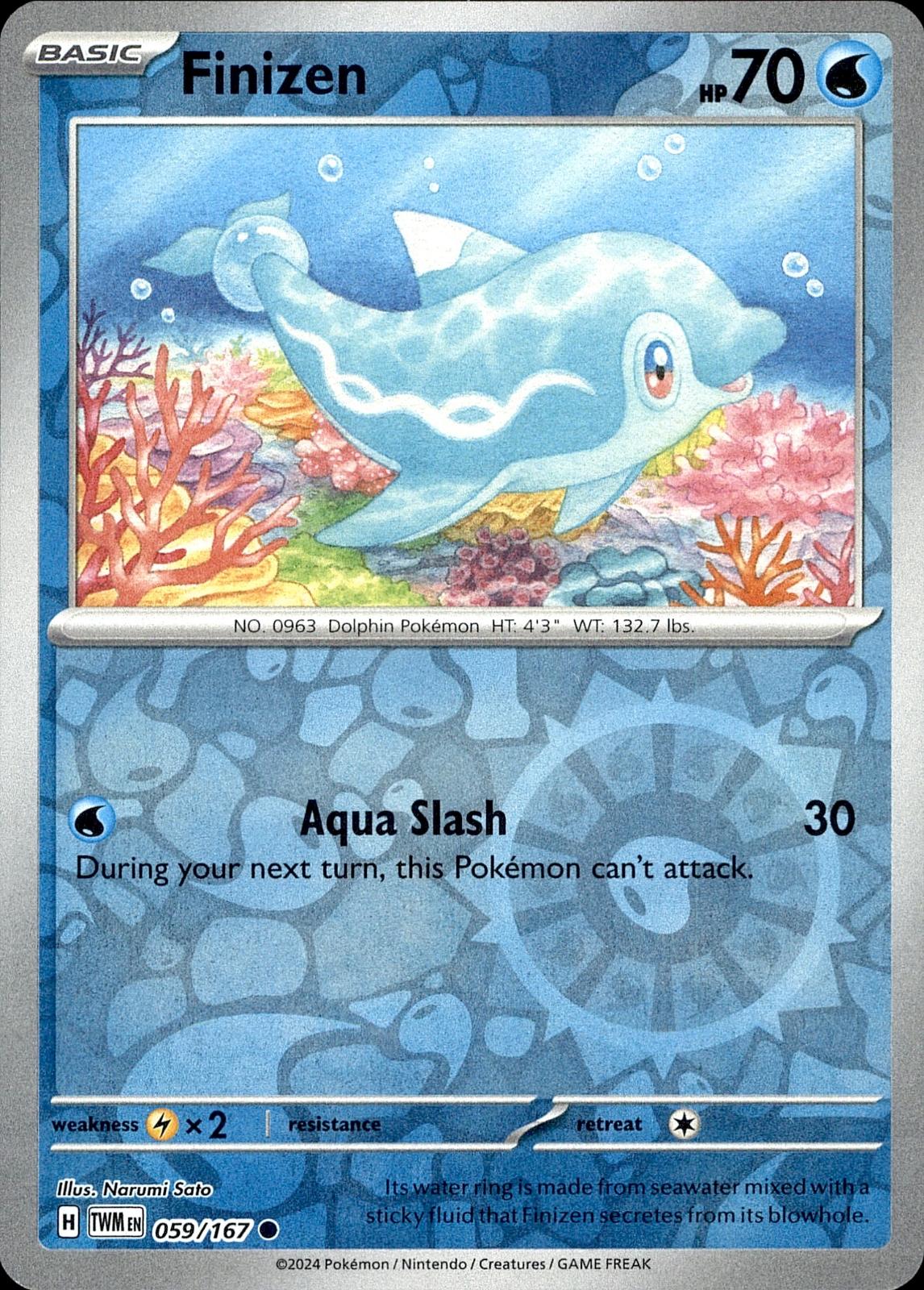 POKEMON FINIZEN 059 TWILIGHT MASQUERADE 167  REVERSE HOLO LP