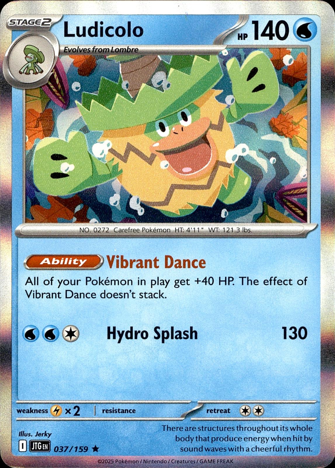 POKEMON LUDICOLO 037 JOURNEY TOGETHER 159  HOLO LP