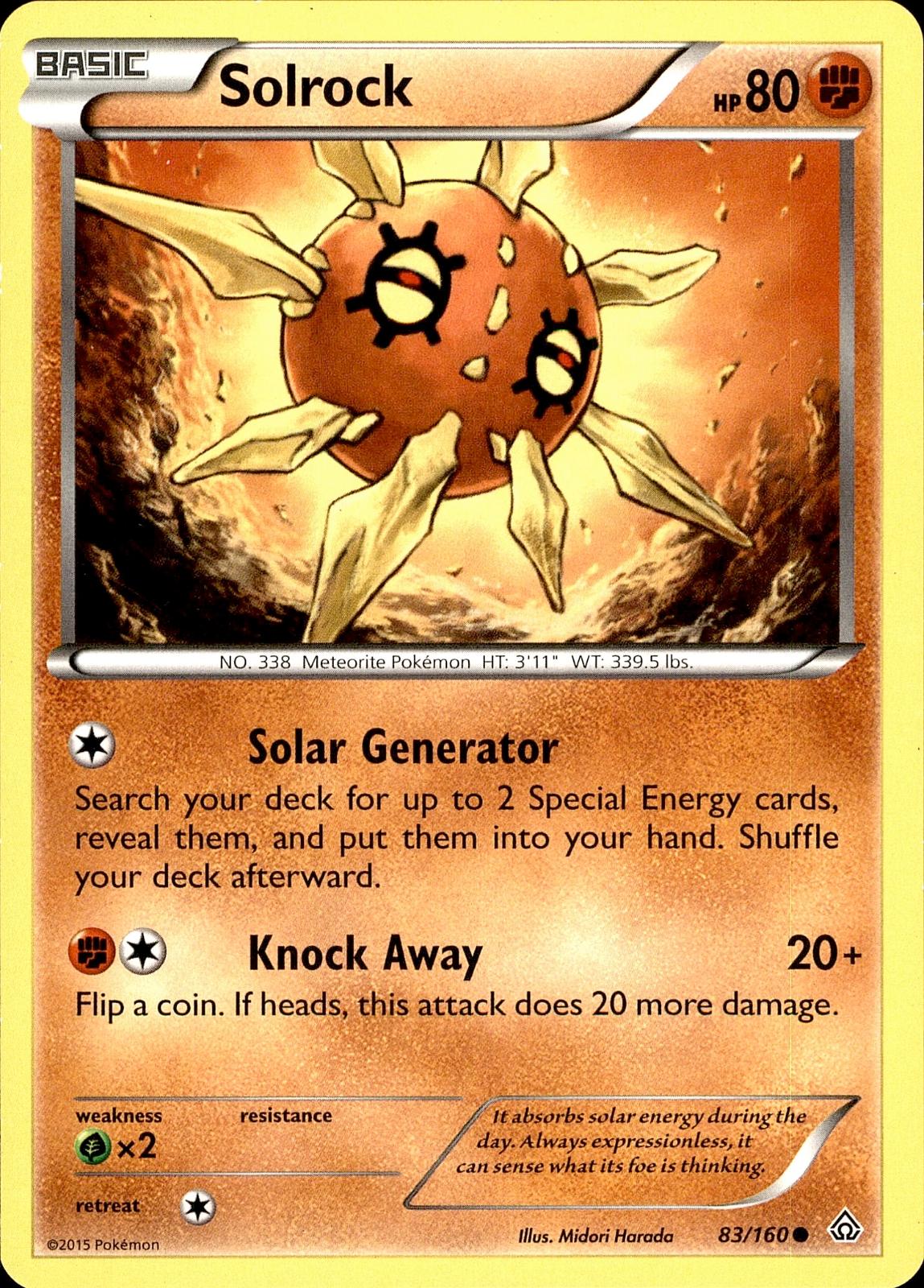 POKEMON SOLROCK 83 PRIMAL CLASH 160  LP