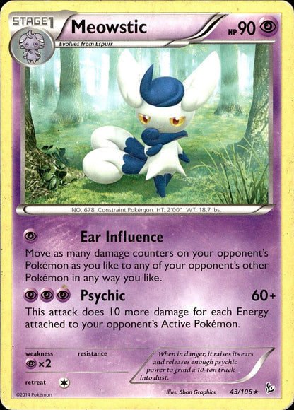POKEMON MEOWSTIC 43 FLASHFIRE 106  LP