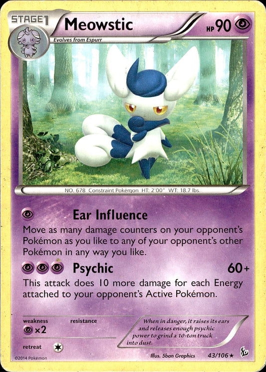 POKEMON MEOWSTIC 43 FLASHFIRE 106  LP