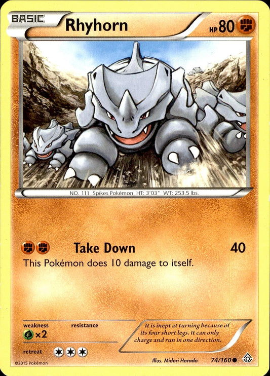 POKEMON RHYHORN 74 PRIMAL CLASH 160  LP