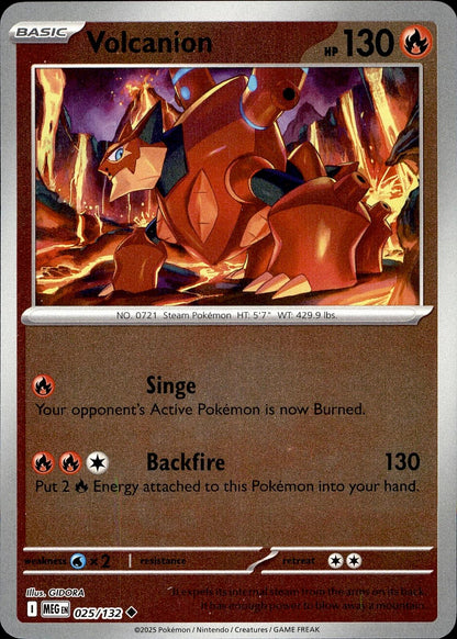 POKEMON VOLCANION 025 MEGA EVOLUTION 132  REVERSE HOLO LP