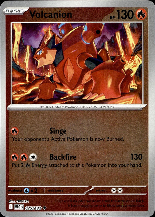 POKEMON VOLCANION 025 MEGA EVOLUTION 132  REVERSE HOLO LP