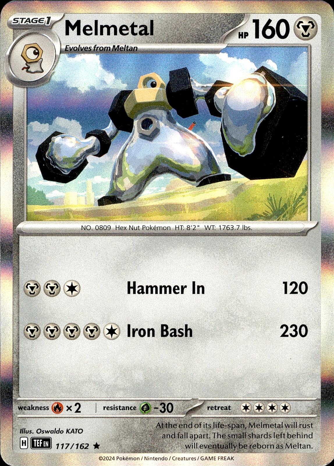 POKEMON MELMETAL 117 TEMPORAL FORCES 162  HOLO LP