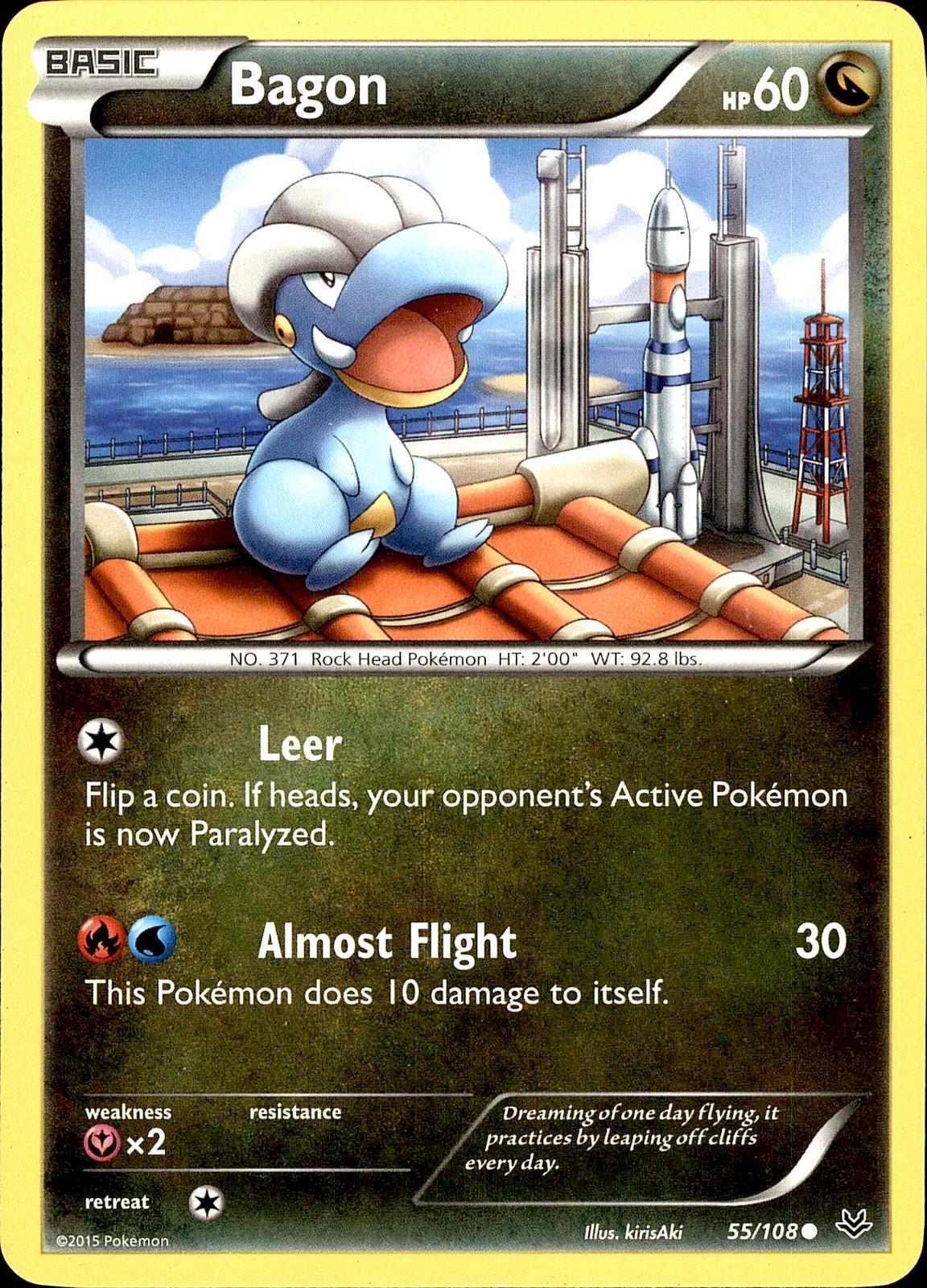 POKEMON BAGON 55 ROARING SKIES 108  LP