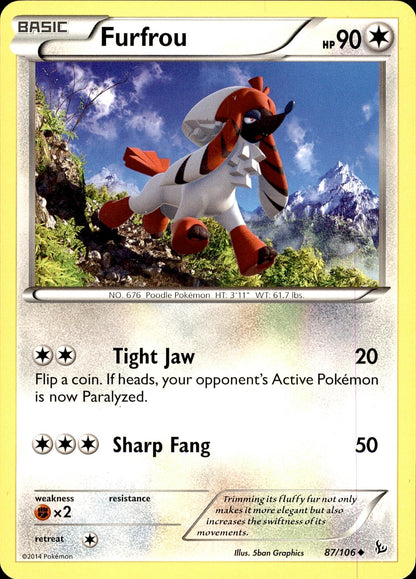 POKEMON FURFROU 87 FLASHFIRE 106  LP
