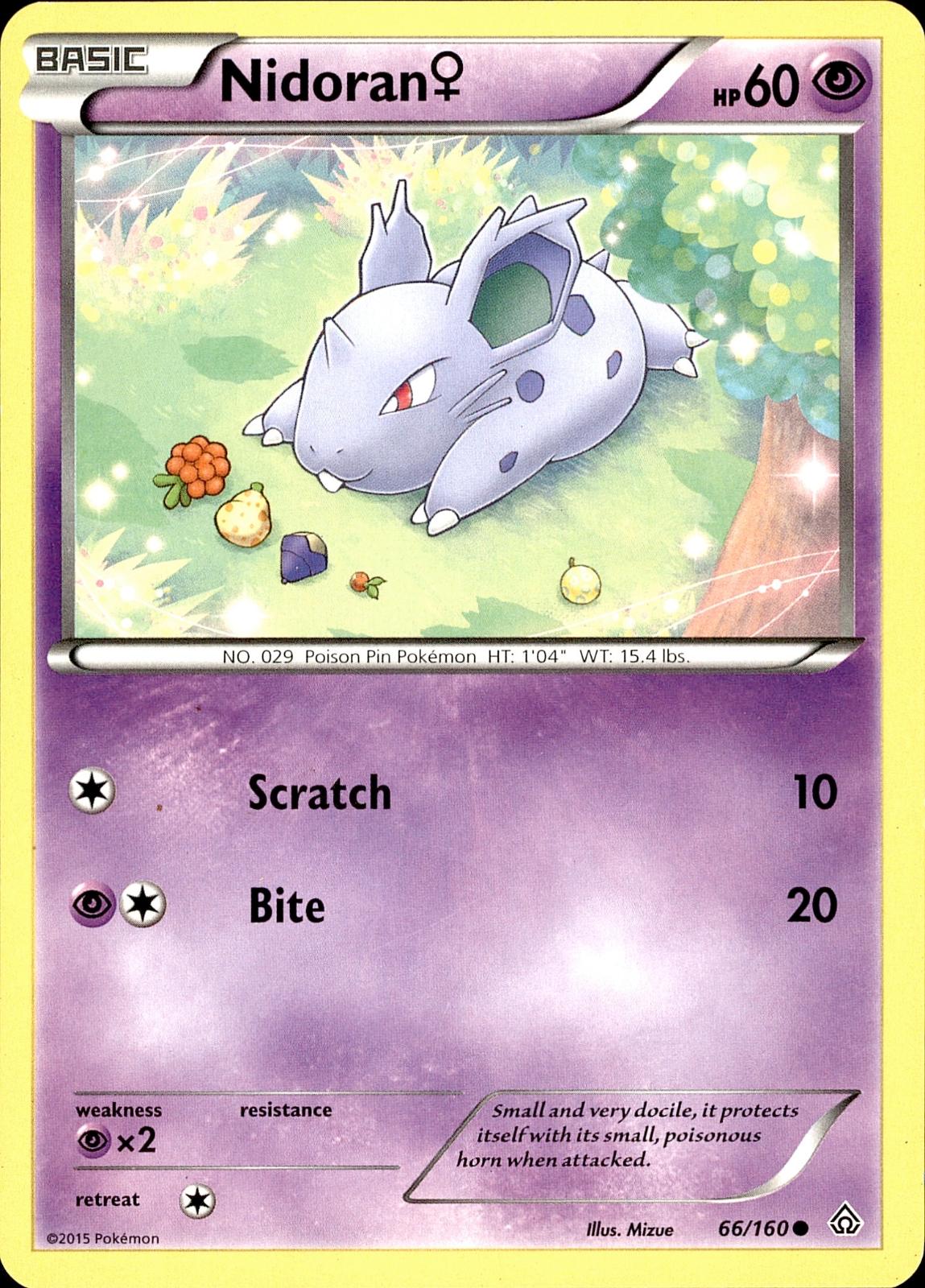 POKEMON NIDORAN F 66 PRIMAL CLASH 160  LP