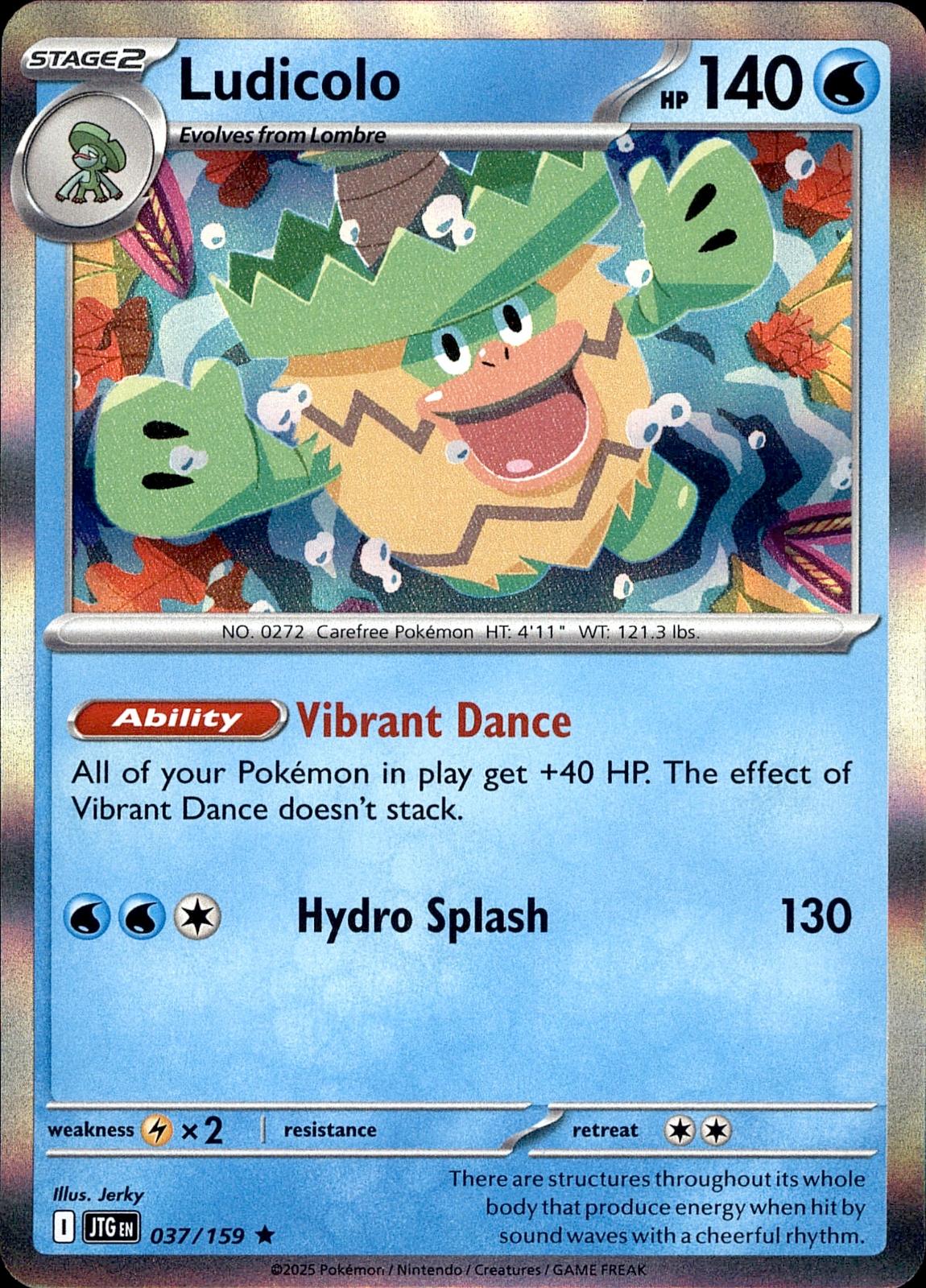 POKEMON LUDICOLO 037 JOURNEY TOGETHER 159  HOLO LP