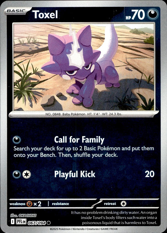 POKEMON TOXEL 067 PHANTASMAL FLAMES 094  REVERSE HOLO LP