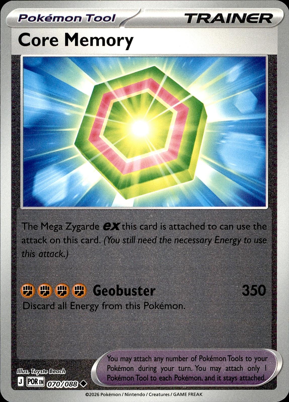 POKEMON CORE MEMORY 070/088 PERFECT ORDER  REVERSE HOLO LP