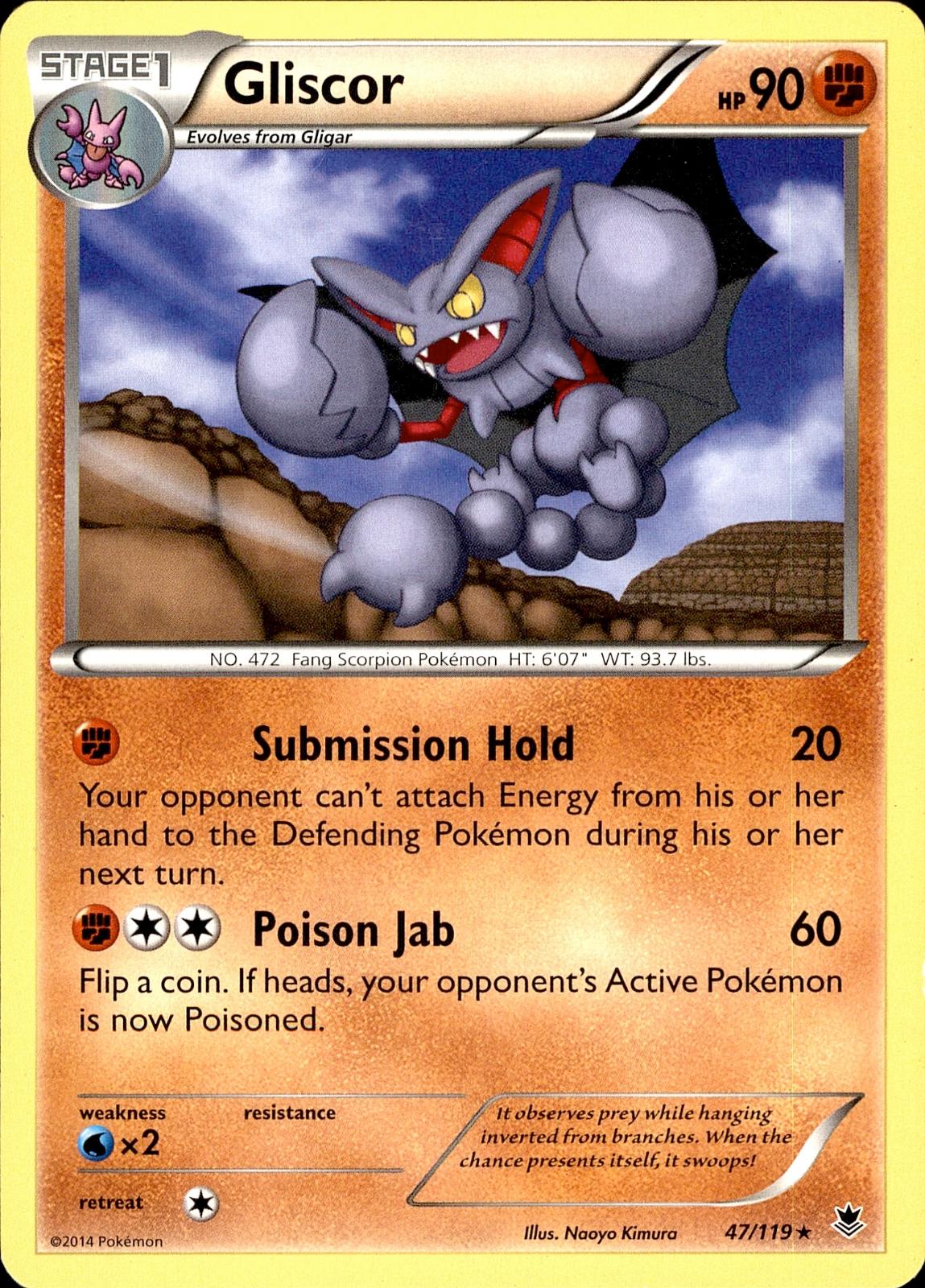 POKEMON GLISCOR 47 PHANTOM FORCES 119  LP