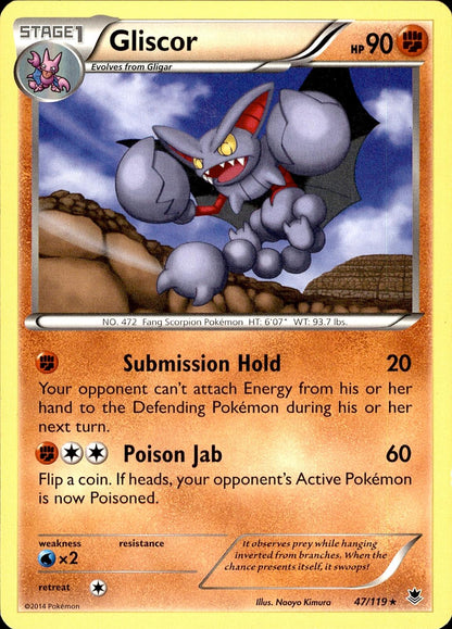 POKEMON GLISCOR 47 PHANTOM FORCES 119  LP
