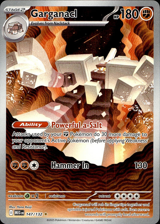 POKEMON GARGANACL 147 MEGA EVOLUTION 132 ILLUSTRATION  HOLO LP